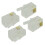RJ9 4P4C Plug Phone Connector 100 Pieces, Transparent 1