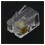 RJ9 4P4C Plug Phone Connector 100 Pieces, Transparent 4