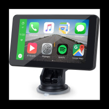 Moniteur CarPlay 7 pouces Navigation CarPlay sans fil portable pour voiture Affichage universel Compatible Android Auto et Siri