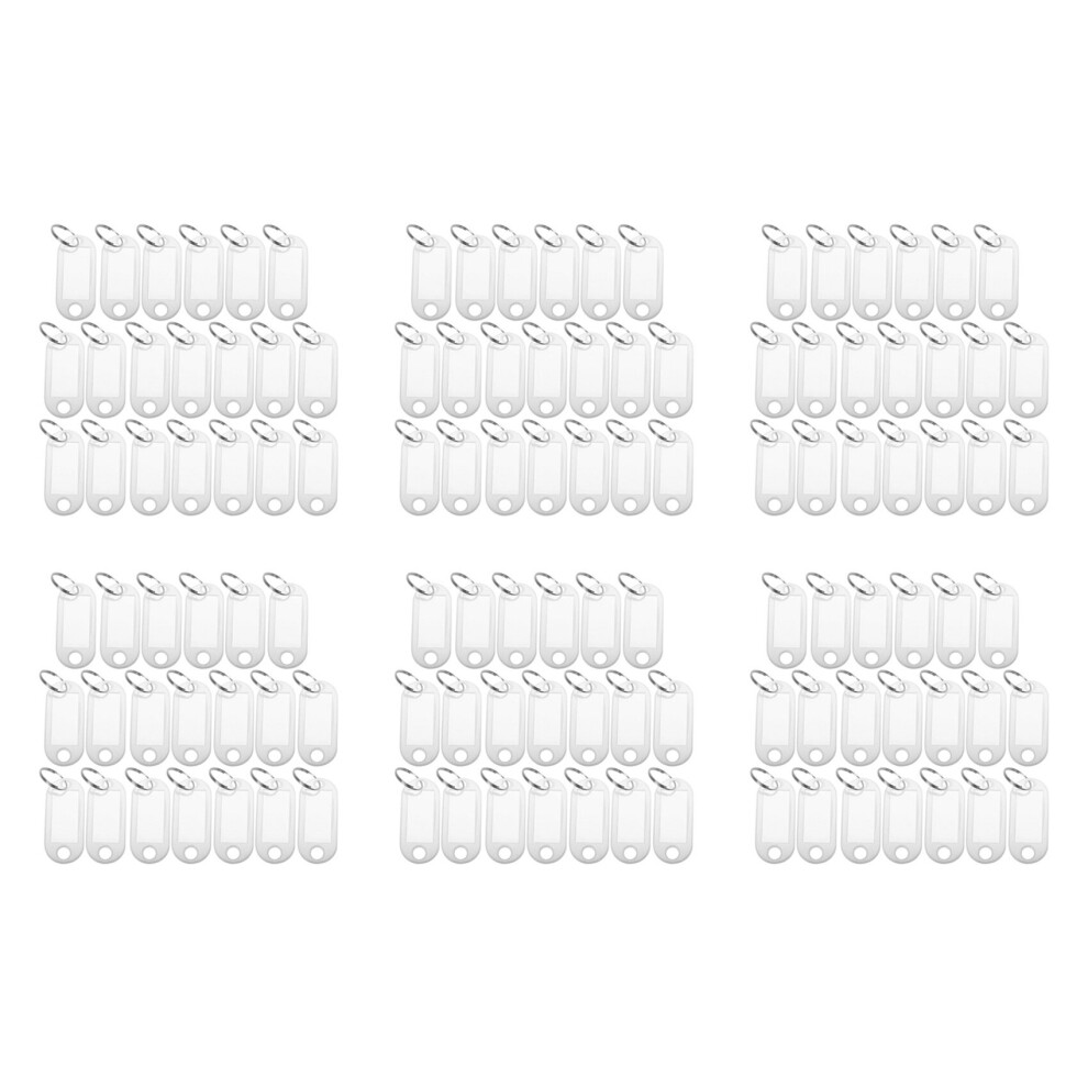 White Portable Plastic Key Fob Key Tag Id Labels 120 Pieces 4762365705957