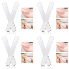Lot de 4 limes à ongles en verre nano-polisseuses à ongles en cristal pour ongles naturels et ongles des pieds