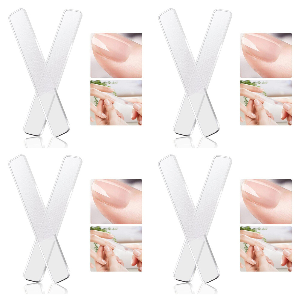 Tlily 4X Glass Nail Shiner - Nano Glass Nail Files Crystal Nail Buffer Shine Polisher For Natural Fingernails Toenails
