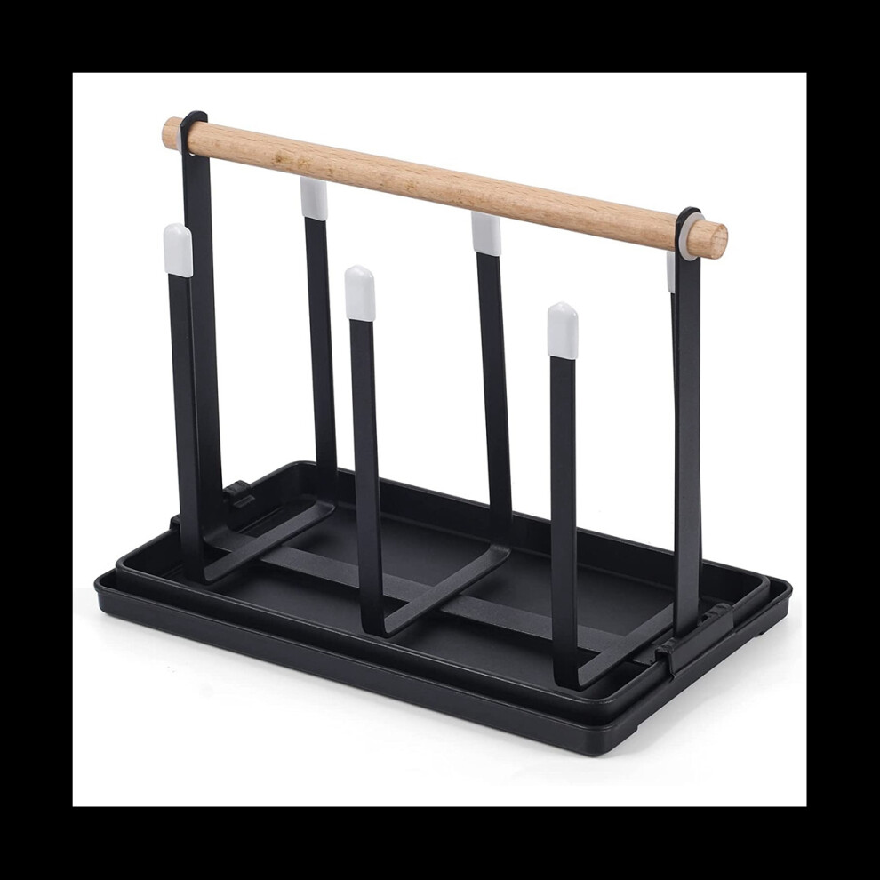 Bottle Holder,Dish Drainer Bottles,6 Bottle Stand, Metal Cup Holder With Drip Tray And Bottle Dryer For Bottles And Cups Tlily