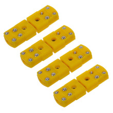 4X Yellow Plastic Shell K Type Thermocouple Plug Socket Connector Set