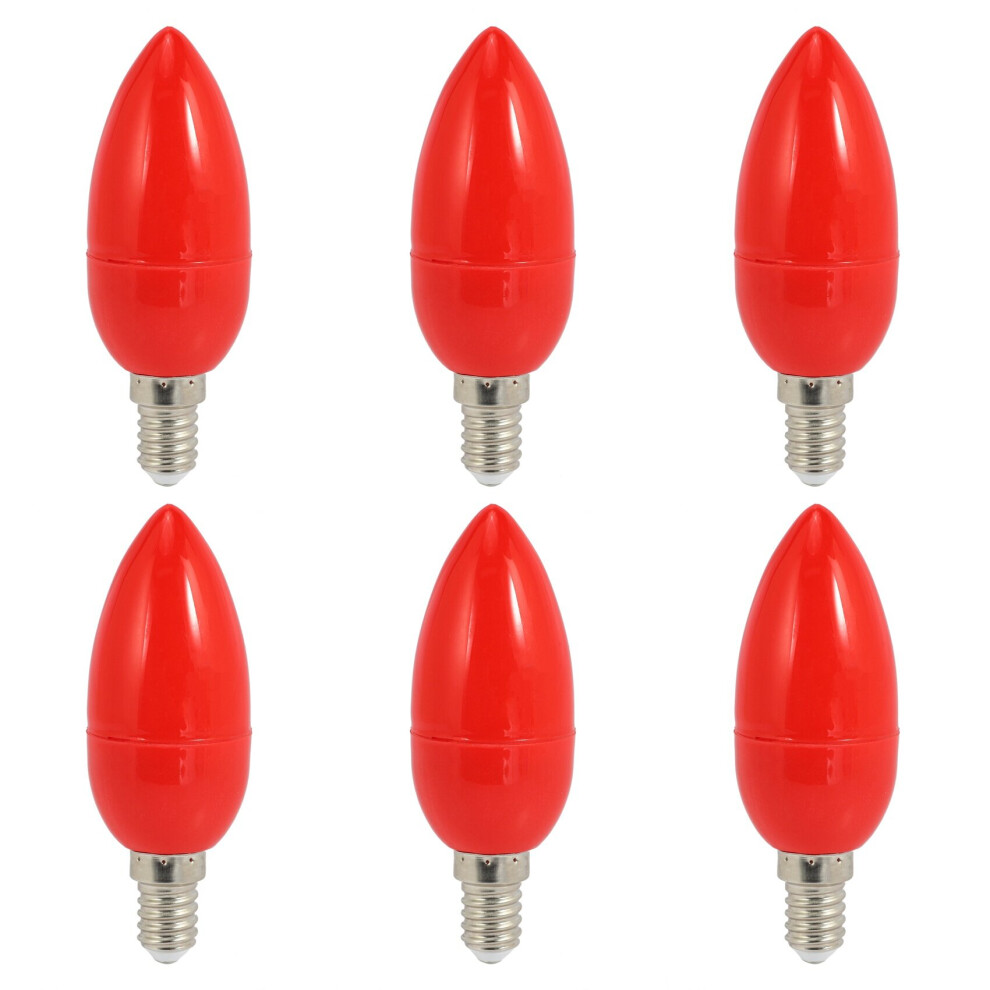 6X LED Candle Light Candle Light Bulbs Red Fortune Lamp God Lights Energy Saving Candle Lights,E14-image-OPC-PBVDQJQ-NEW