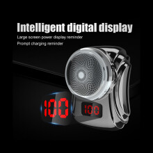 Rasoir électrique rechargeable USB avec affichage numérique, mini rasoir portable multifonctionnel de voyage pour hommes, rasoir étanche-A