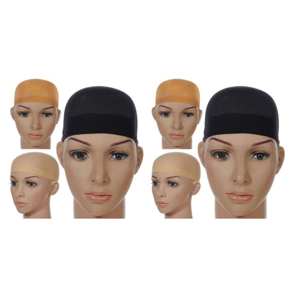 Tlily Unisex Light Deluxe Wig Cap Hair Net For Weave 6 Pieces/Pack Hair Wig Nets Stretch Mesh Wig Cap For Making Wigs Free Size(Skin Tone)
