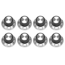 8 x Potentiometer Pot Metal Knob with 0-9 Turntable for 6mm Shaft Knob