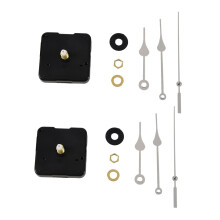 Kit d'outils de bricolage pour mécanisme d'horloge 2X avec aiguille des heures, des minutes et des secondes en argent