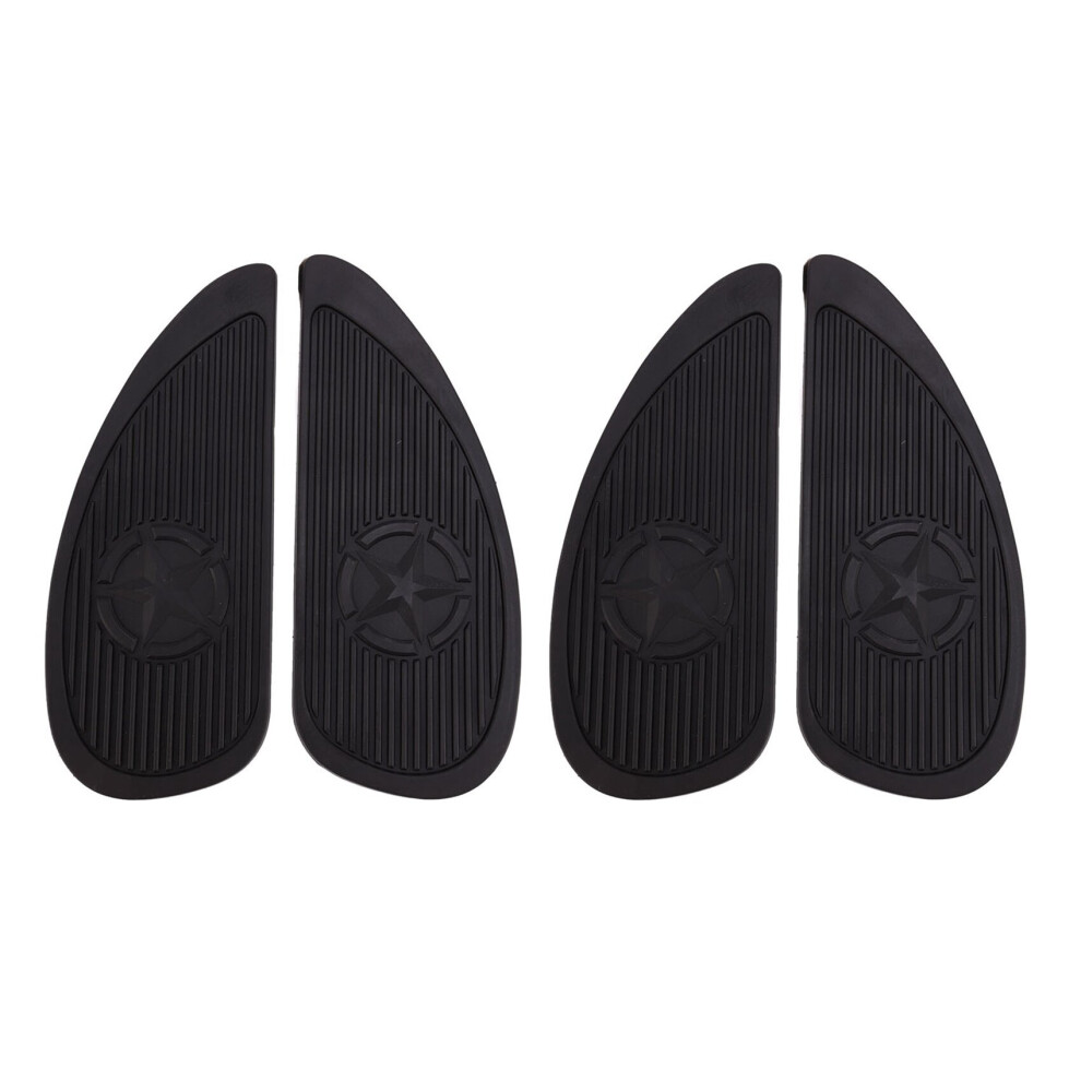 2Pair Motorcycle Tank Traction Pad Side Gas Knee Grip Protector Anti Sticker For Black 4761833288121