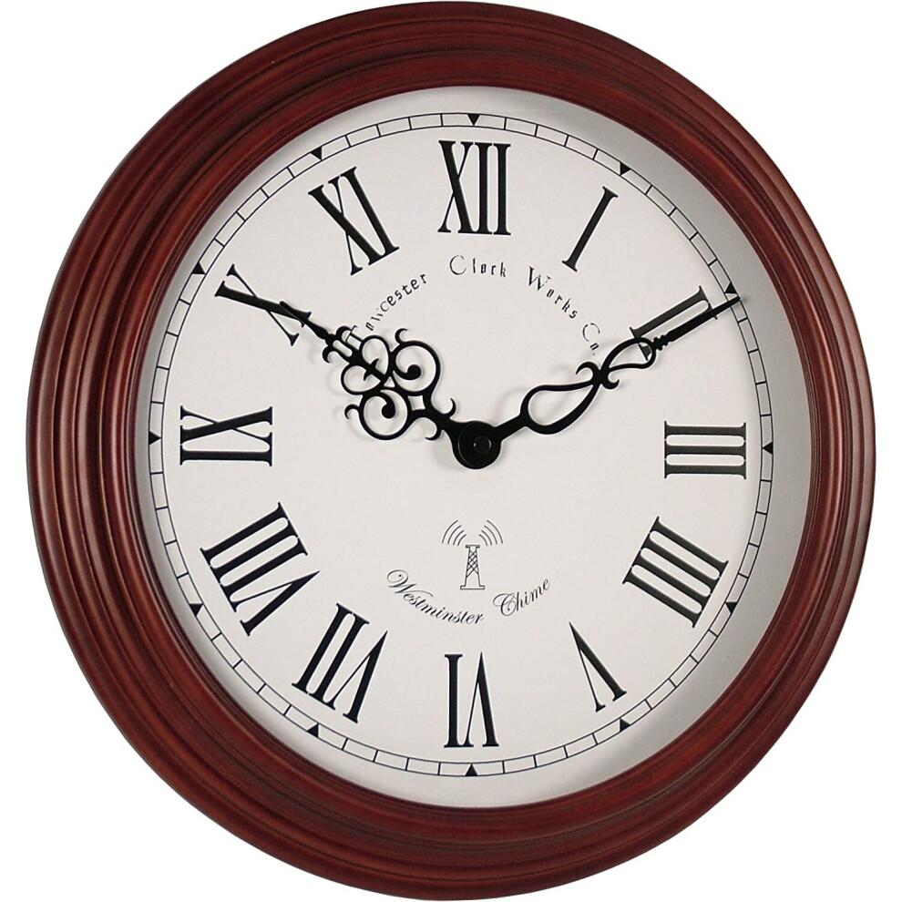 Acctim Lacock Westminster Radio Controlled Walnut Wall Clock