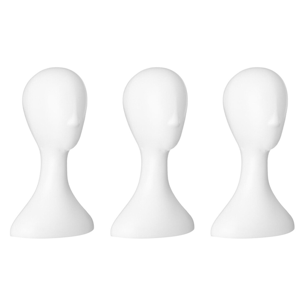 3X Lady High Plastic Head Wig Head Female Model Head White