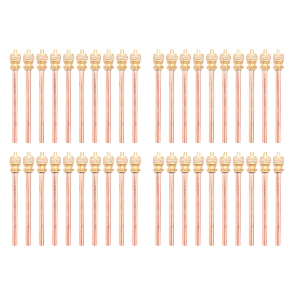 40 Valve 1/4 Inch Sae X 1/4 Inch Od X 4 Inch Stem Core Ac Refrigeration Gold 4762365736098