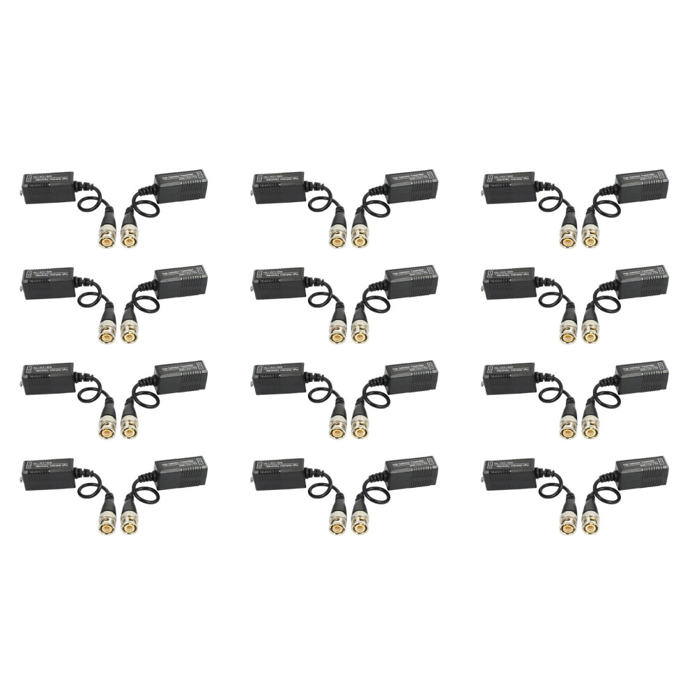 Photos - Cable (video, audio, USB) 12 Pairs 24 Pieces Passive Video Balun & Transceiver with Cable for 1080P TVI/CVI/TVI/AHD/960H DVR Camera CCTV System