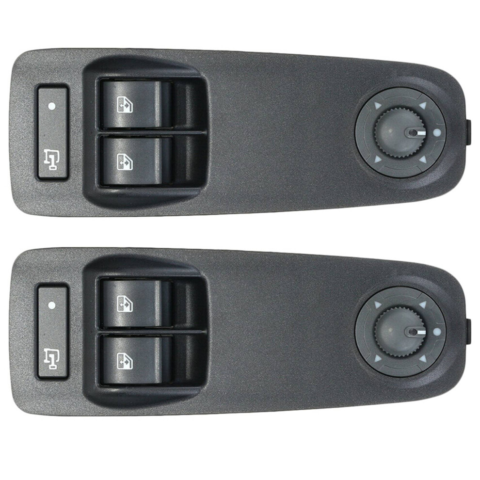 2X New Power Window Switch For Boxer Jumper Ducato 735487419 Black 4761833288800
