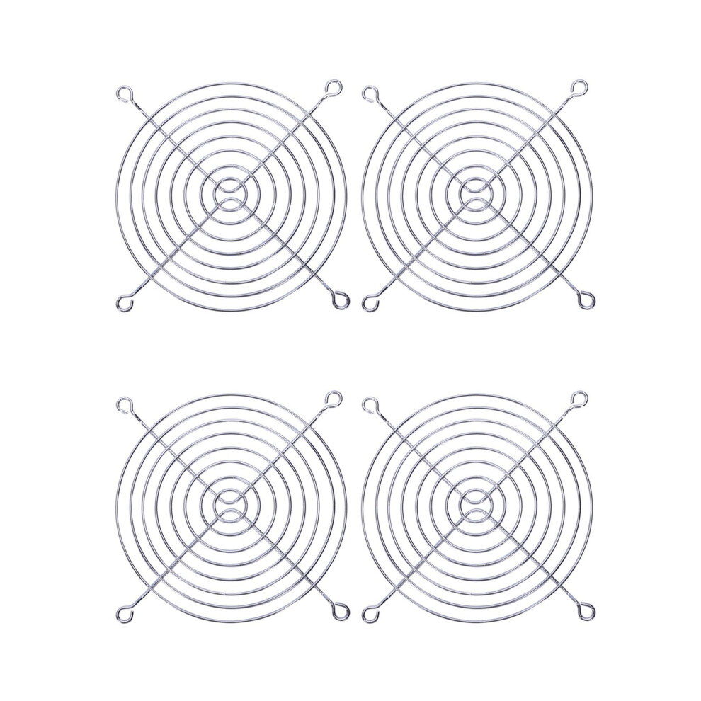 4 X Metal Wire Finger Guard Grill For 120 X 120Mm Computer Case Fan Silver 4762365732861