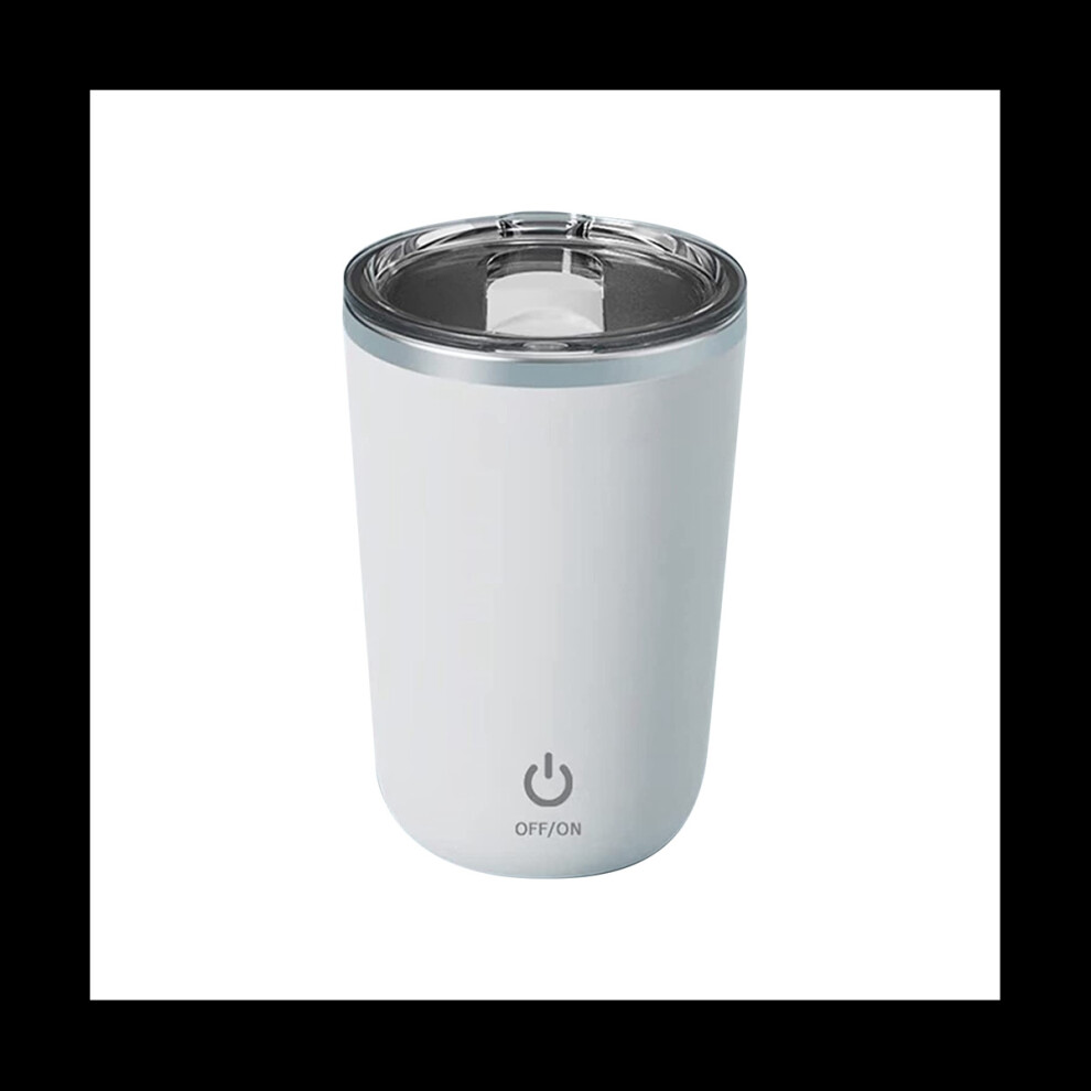 Self Stirring Mug, Electric Mixing Cup 350ML Magnetic Stirring Cup Rechargeable Auto Magnetic Mug Self Stirring - White-image-OPC-PBVDS5N-NEW