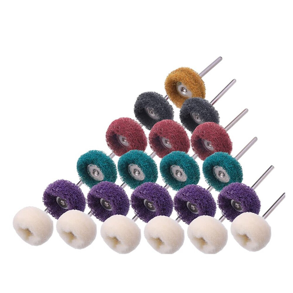 60 Pack Abrasive Buffing Wheels,1 Inch Abrasive Wheels Polishing Bits for Rotary Tool-1/8 Inch Shank Brite Wheel 