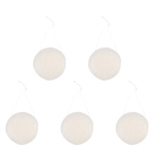 Lot de 5 éponges nettoyantes pour le visage en fibre de gelée Konjac Konnyaku - Blanc