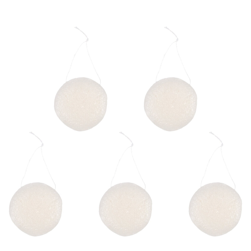 Tlily White 5X Konjac Konnyaku Jelly Fiber Face Makeup Wash Pad Cleaning Sponge Puff Exfoliator