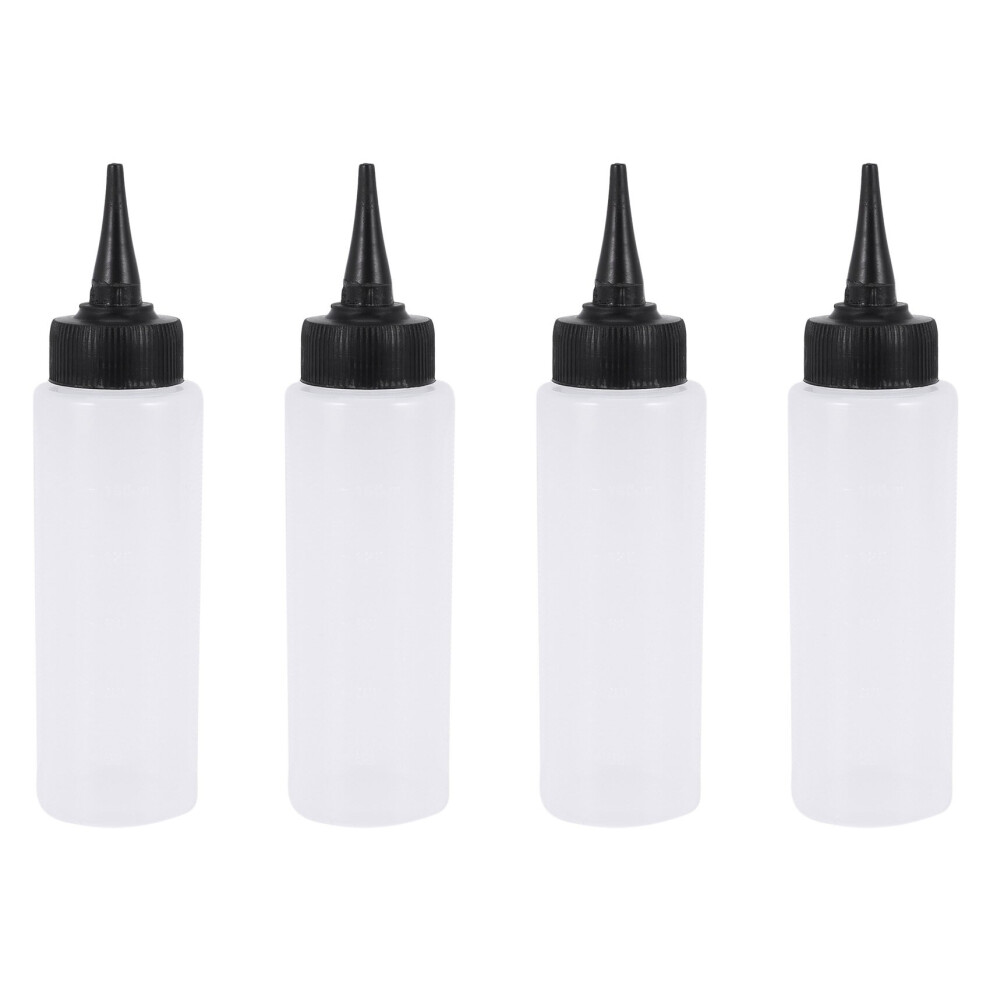 Tlily 4Pcs 150Ml Salon Hair Color Measuring Applicator Bottle Scale Hairdressing Tool