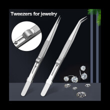 Diamond Tweezers Jewelers Holder Tool Stainless Steel Tweezers Diamond Claw Tweezers Gems Tweezer