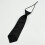 2X Solid Black Polyester Elastic Slim Necktie Neck Tie for Child 4