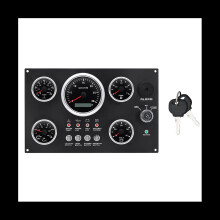 Marine Boat 5 Gauge Set with 7 Color Light Tachometer+Fuel Level Gauge+Water Temp Meter+Oil Pressure Gauge+Voltmeter