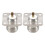 2X N Type Female RF Coax Connector 4-Hole Panel Mount with Solder Cup,Silver 1