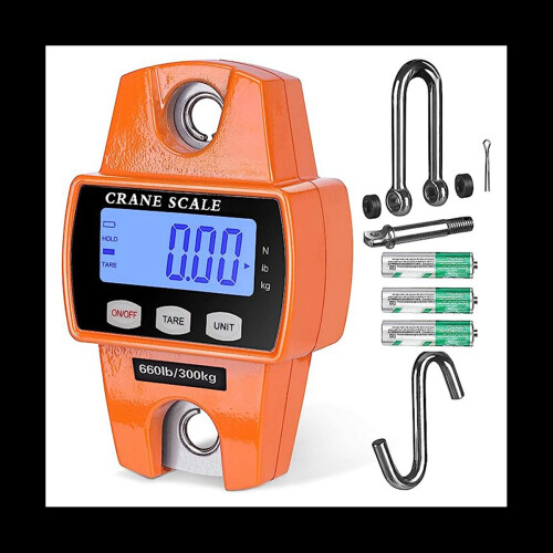 Digital Hanging Scale 660 LB 300 KG - Professional Heavy Duty Waterproof Fish Sc