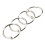150 Pcs Staple Book Binder 30mm Outer Diameter Loose Leaf Ring Keychain 2
