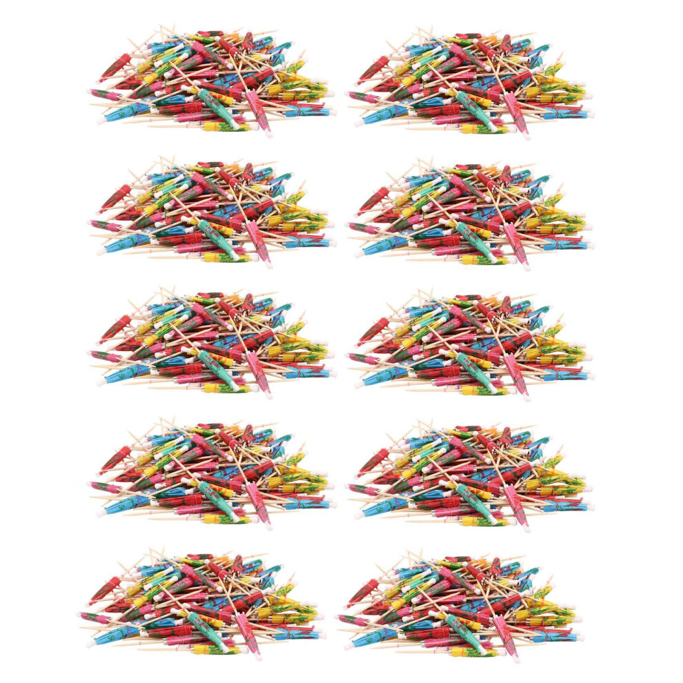 Tlily 1000 Mixed Paper Cocktail Umbrellas Parasols For Party Tropical Drinks Accessories