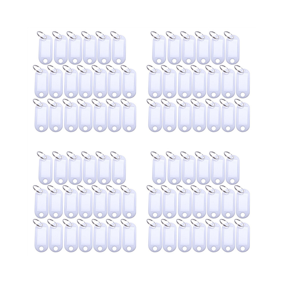White Portable Plastic Key Fob Key Tag Id Labels 200 Pieces 4762365706077