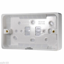 Crabtree 9048 Pattress Box - 2 Gang (Twin) 29mm Deep