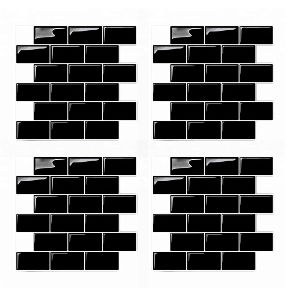 4X 3D Wall Stickers Brick Wallpaper Tile For Kitchen Bathroom Backsplash Aunty-Tile 30X30cm 4762365726945