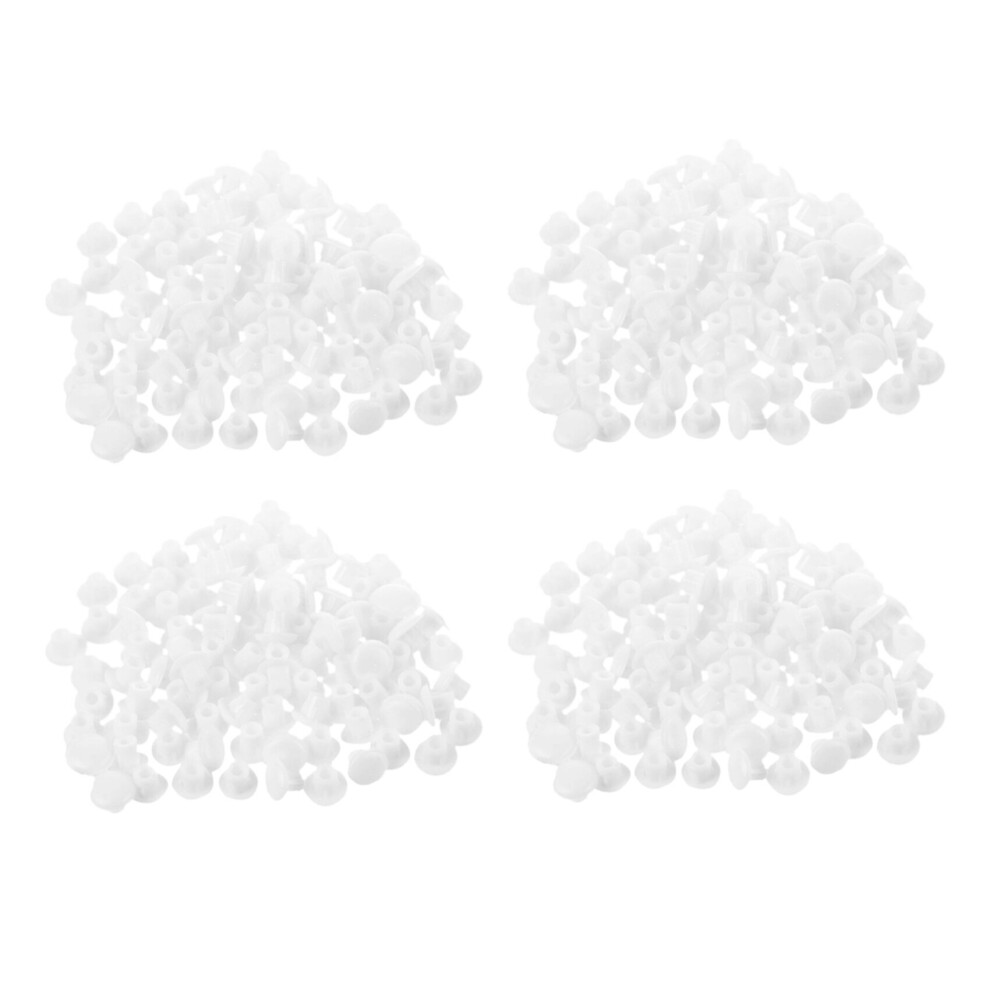 400 Pcs Decor 5 mm White Plastic Hole Drilling Cover-image-OPC-PBVDSVK-NEW