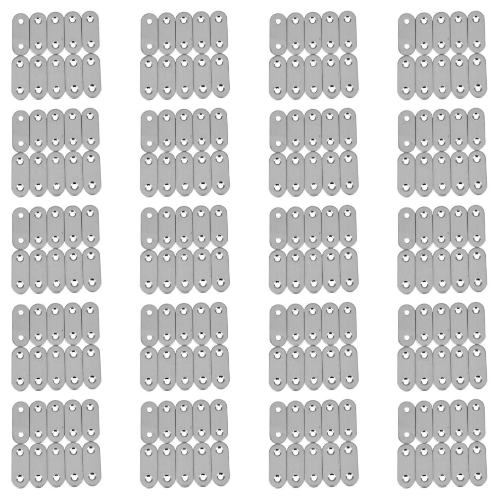Flat Mending Plates Repair Fixing Joining Brackets 40X15mm 200Pcs 4762365710159