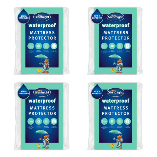 Silentnight (Double, 4 Pack) Silentnight Waterproof Mattress Protector - Bundles