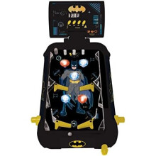 LEXIBOOK JG610BAT Batman Electronic Pinball Machine, Fun Sounds and Light Effects, 5 Obstacles, Works with 3 LR14 Batteries, Black/Yellow