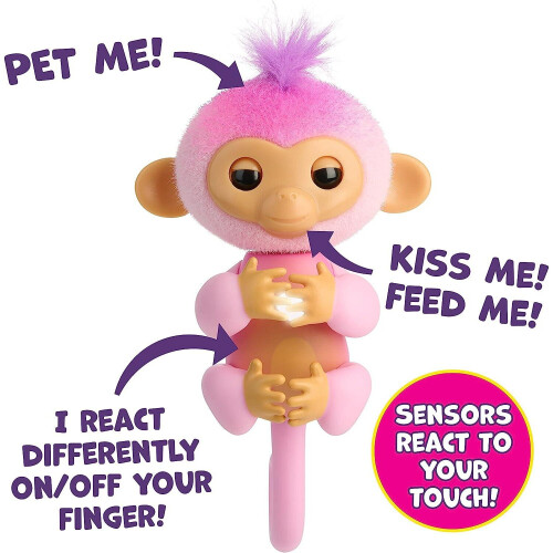 NEW Fingerlings  Interactive Baby Monkey PINK HARMONY 2