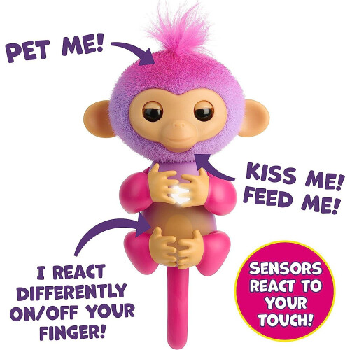 Fingerlings Interactive Baby Monkey PURPLE CHARLI With Sound 1