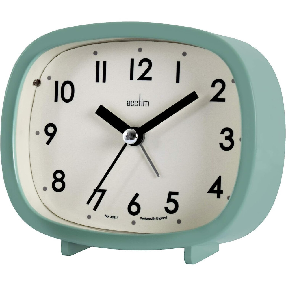 Acctim (Cloverfield) Hilda Analogue Non Ticking Alarm Clock Green