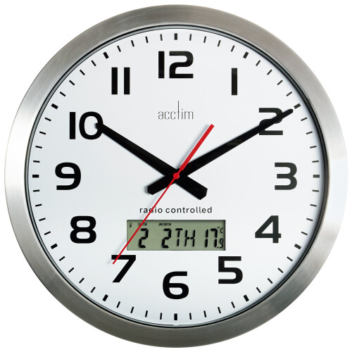 Acctim Acctim Meridian Radio Controlled Aluminium Wall Clock