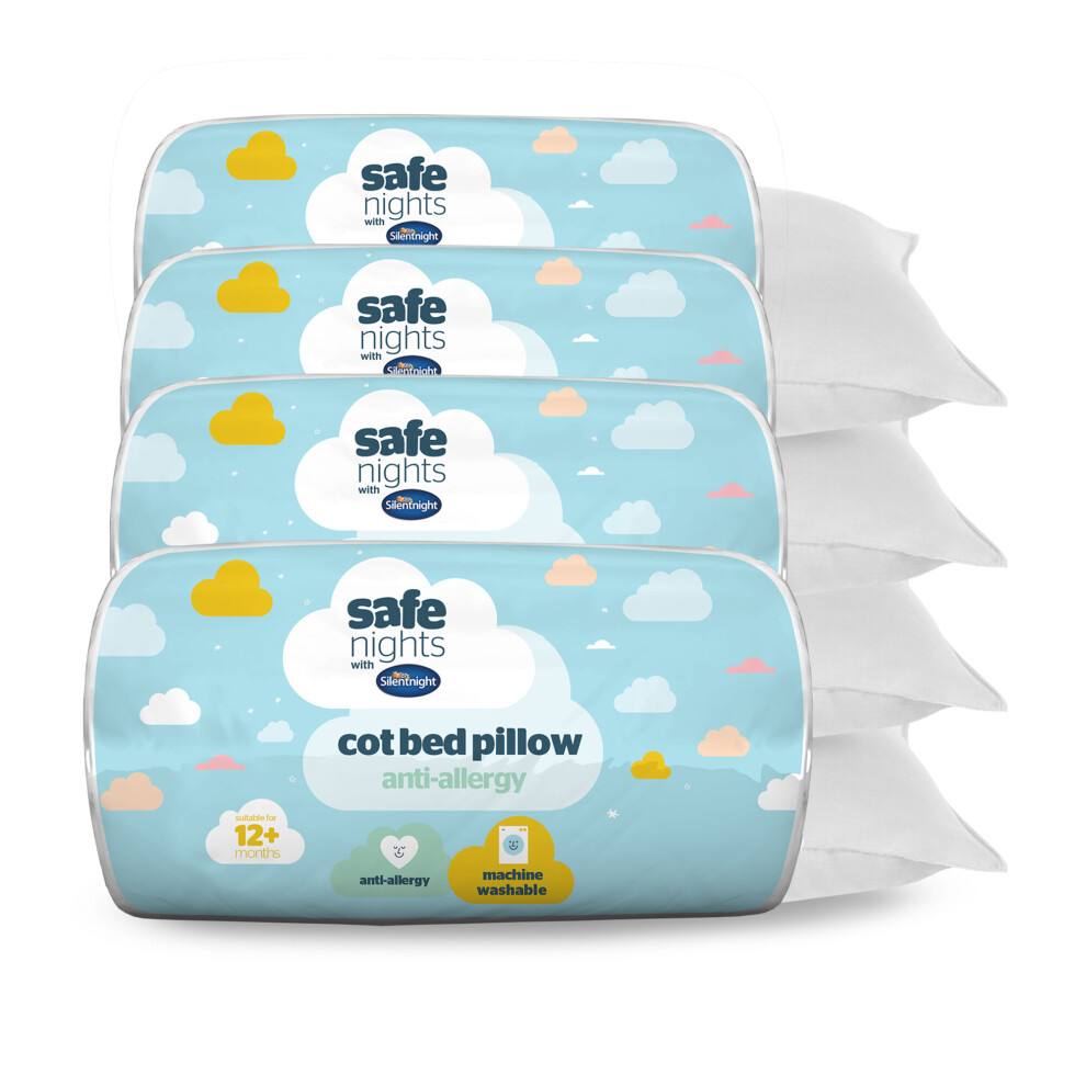 Silentnight Anti Allergy Cot Bed Pillow - 4 Pack