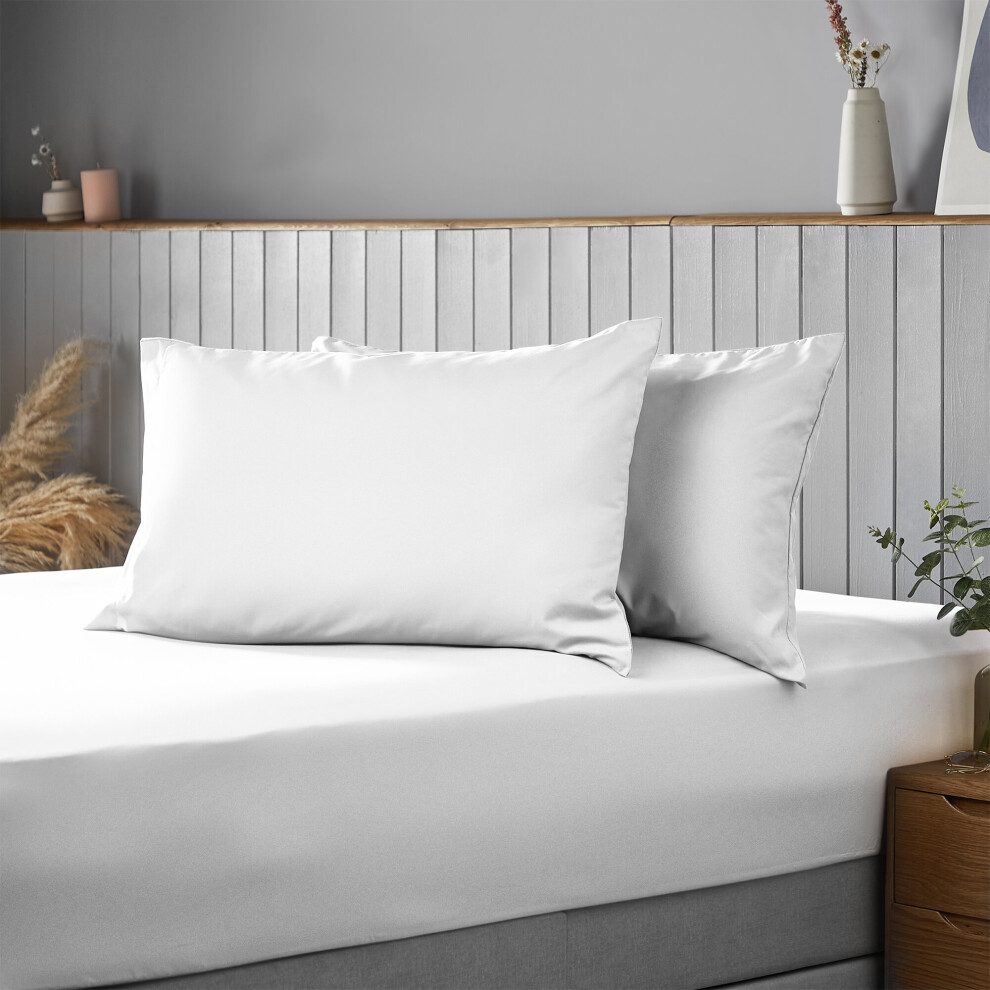Silentnight Supersoft Pillowcase Pair Non Iron Easy Care White