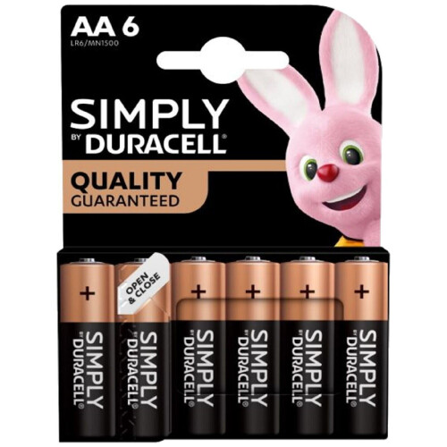 Duracell Simply Duracell Alkaline Batteries - AA - 6 Pack 1