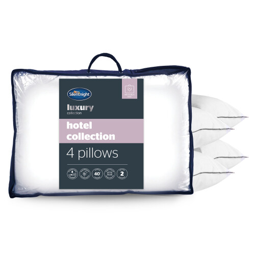 Silentnight Silentnight Luxury Hotel Collection Piped Pillows 4 Pack Medium Support