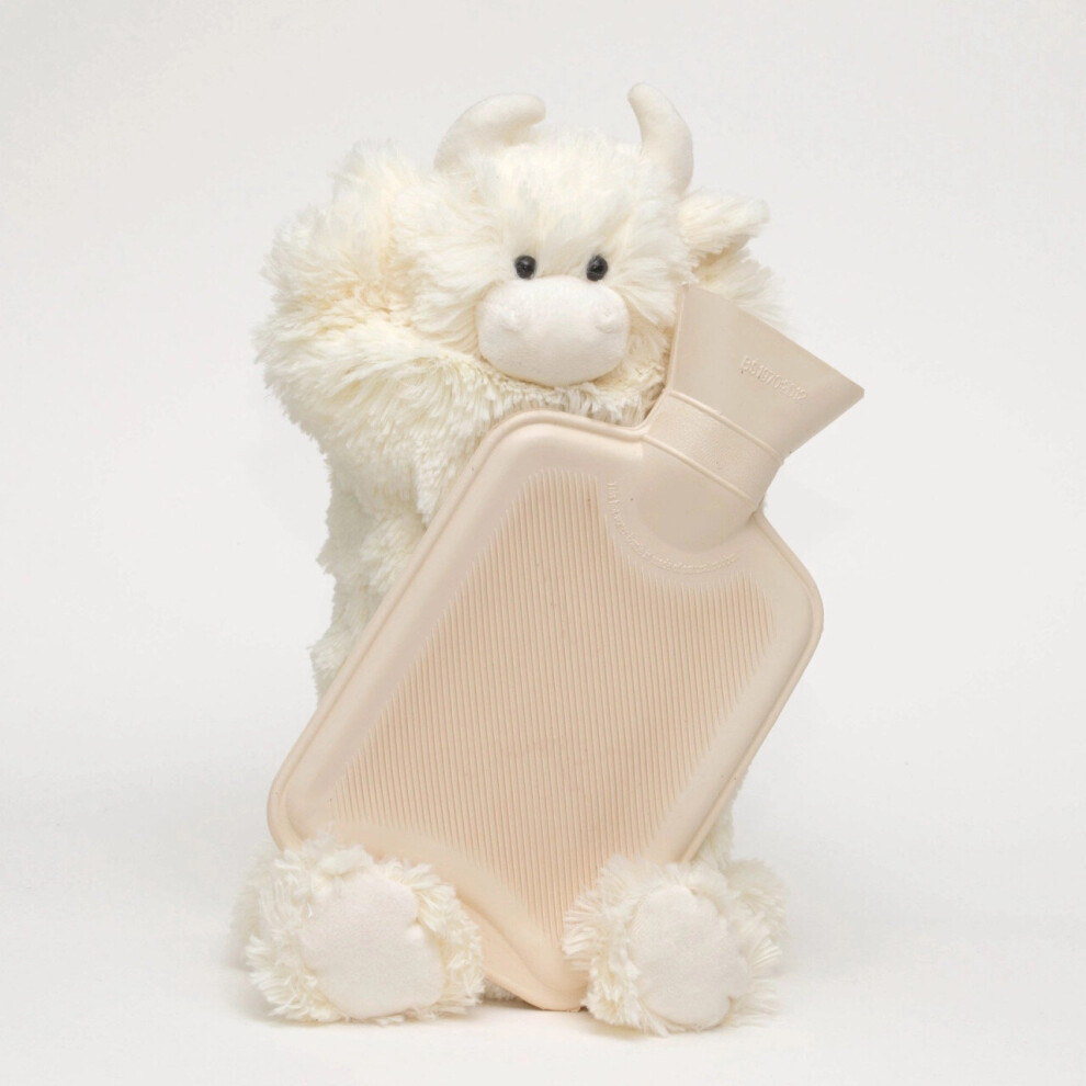 Jomanda Cream Highland Cow Hot Water Bottle/Pj Case