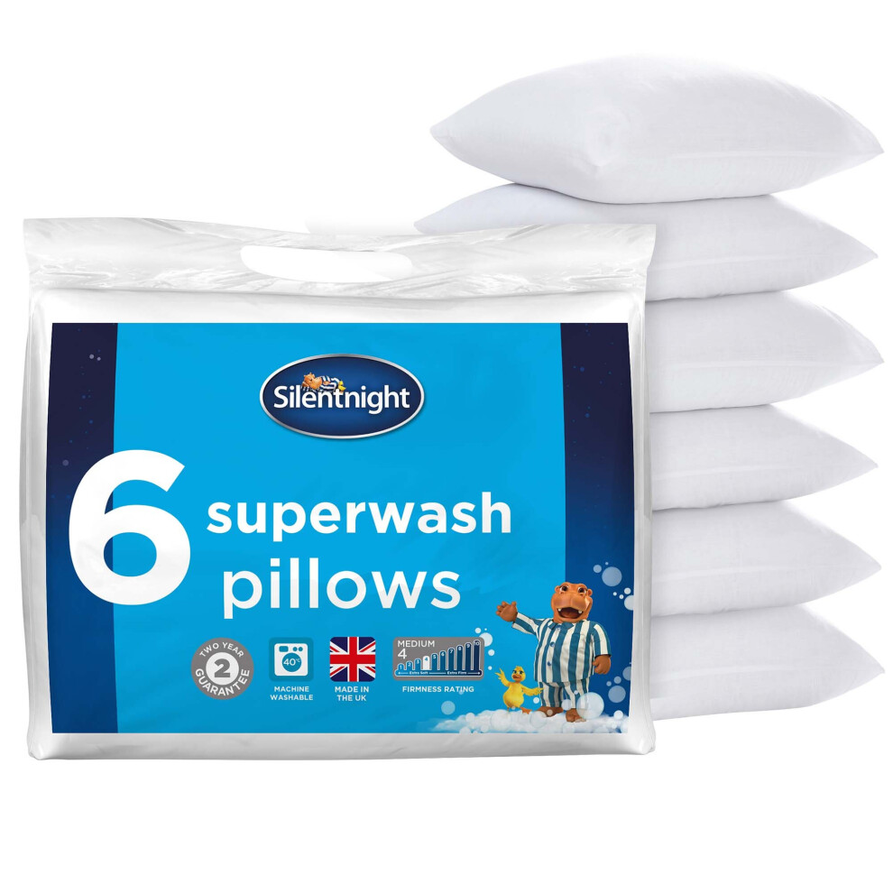 Silentnight Superwash Pillow - 6 Pack Bundle