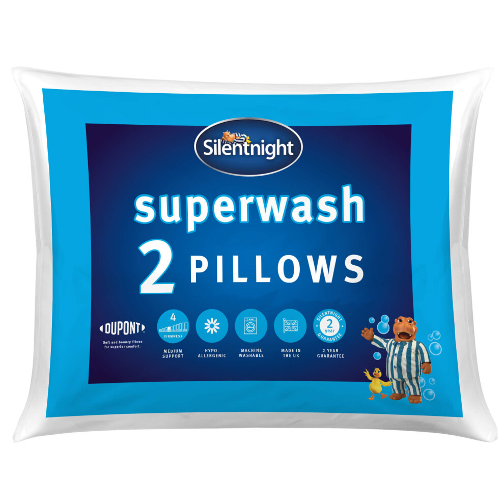 Silentnight Superwash 500G Dupont Pillow - 2 Pack